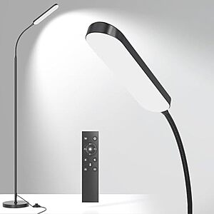 xinp LED Floor Lamp w/ Remote Control & Foot Switch, Dimmable Adjustable Color Temperature & 360° Gooseneck Head $21.41 + Free Shipping w/ Prime or on $35+