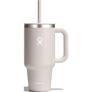 Hydro Flask 32 Oz Travel Tumbler with Handle, Lid and Straw - 32 Oz Oat Tan - $17.99
