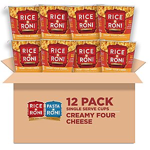 12-Pack 2.25-Ounce Rice-A-Roni Creamy Four Cheese Rice Cups $12.08 w/ S&S + Free Shipping w/ Prime or on $35+
