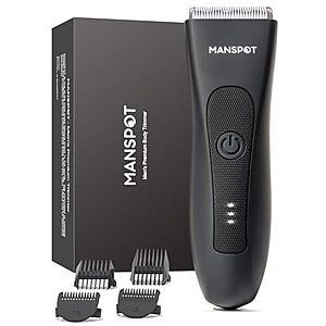 MANSPOT Manscape Rechargeable Wet/Dry Body Hair Trimmer w/ 4x Trimmer Guards (Various) $22.79 + Free Shipping w/ Prime or on $35+