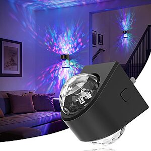 JandCase Plug-In Galaxy Night Light w/ Dusk-to-Dawn Sensor (RGB Color Changing or 3000K Soft White) $6.99 & More + Free Shipping w/ Prime or on $35+