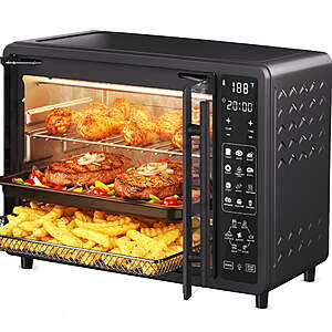 $80 FS WALMART by Patbrela:  25 QT French Door Air Fryer Toaster Oven Combo, Bake, Broil, Roast, 19 Cooking Functions and Digital Controls, NTC Precise Temp Control, 1700W