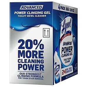 Lysol Advanced Toilet Bowl Cleaner, 32 fl oz, 4-count $17.99 Free Shipping Costco.com