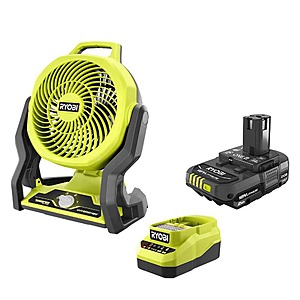 Ryobi ONE+ 18V Cordless 7-1/2" Whisper Series Hybrid Fan w/ 2.0Ah Battery & Charger $79.97 + Free Shipping