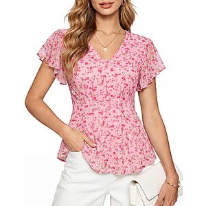 GRACE KARIN Women Boho Mesh Blouses Dress $9.5