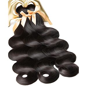 MLIP Body Wave Bundles Human Hair, 100% Raw Indian Hair, Full & Thick $152.98