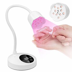 Makartt UV Nail Lamp for Gel Nails Polish Cordless Gooseneck 10s Flash Cure $14.94