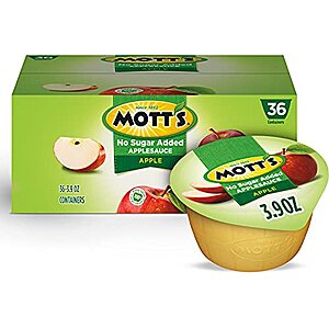 36-Count 3.9-Oz Mott's No Sugar Added Applesauce Cups $7.19 w/ S&S + Free Shipping w/ Prime or on $35+