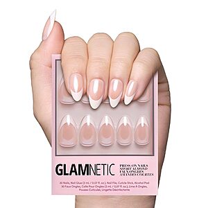 Glamnetic Press On Nails - Short Almond, Glazed Fake Nails 30 Pc Full Kit $14.39