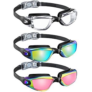 Kids 3-Pack QALLY Kids Anti-Fog UV Protection Swimming Goggles (Ages 4-16, Various) $9.99 + Free Shipping w/ Prime or on $35+