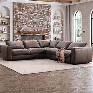 Westbrook Leather Sectional $2899.99 Free Delivery Costco.com