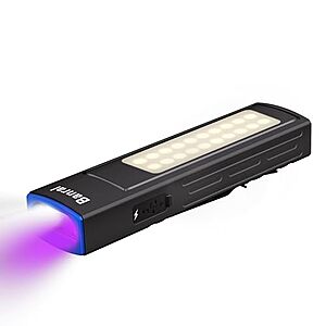 Banral 4-in-1 EDC Flat Pocket Flashlight w/ 1200-Lumen White, 395nm UV, COB & Red/Blue Light $11.69 + Free Shipping w/ Prime or on $35+