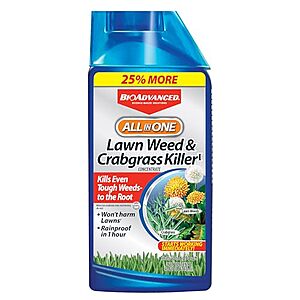 $8.98* | 40-Oz BioAdvanced All-In-One Lawn Weed and Crabgrass Killer I (Concentrate) at Amazon