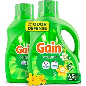 [SnS, AC] $31.03 | 4 × 2-Pack 65-Oz Gain Laundry Detergent Liquid Soap (Original Fresh) ($7.76 each) at Amazon