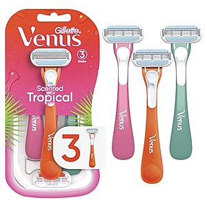 [SnS, AC] $3.64 | 3-Count Gillette Venus Tropical Women's Disposable Razor at Amazon