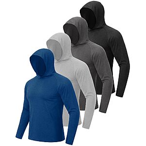 4-Pack BOOJO Men's UPF 50+ Long Sleeve Fishing Shirts w/ Hoodie $20.55 + Free Shipping w/ Prime or on $35+