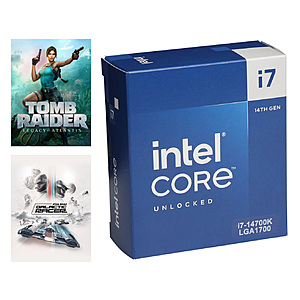[Micro Center] Intel Core i7-14700K 3.4GHz CPU + STAR WARS: Galactic Racer & Tomb Raider: Legacy of Atlantis (PC Games) $270 + Free Store Pickup $269.99