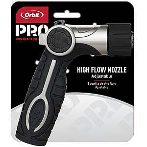 Orbit Pro High Flow Adjustable Thumb Control Heavy Duty Hose Nozzle $8.54 + Free Shipping w/ Walmart+ or on $35+