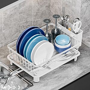 [Prime] GAOKASE Stainless Steel Space-Saving Dish Rack (White)  $9.99 + Free Shipping