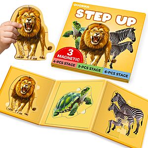 Quokka Wild Animals 3-in-1 Magnetic Puzzle Book for Toddlers & Preschoolers $8.99 + Free Shipping w/ Prime or on $35+
