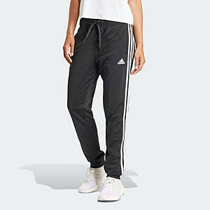adidas Women's Primegreen Essentials 3-Stripes Slim Tapered Track Pants $9 + Free Shipping