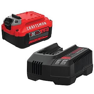 CRAFTSMAN V20* 4Ah Battery and Charger Kit + Free Tool Of Choice ( 5 Choices) $89.1