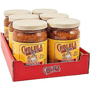 [SnS] $10.05 | 6-Pack 12-Oz Cholula Original Salsa (Medium) at Amazon ($1.68 each)