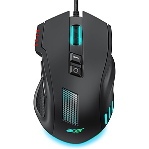 acer 12,800 DPI Wired Gaming Mouse w/ 8 Programmable Buttons & 12 Backlit Modes $15.94 & More + Free S&H w/ Prime