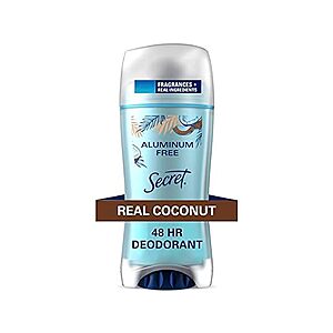 $2.99 | 2.4-Oz Secret Aluminum Free Deodorant for Women (Coconut) at Woot!