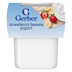 [SnS, AC] $5.67 | 16-Pack 4-Oz Gerber Stage 3 Yogurt Baby Food (Strawberry Banana) at Amazon (35.4￠ each)