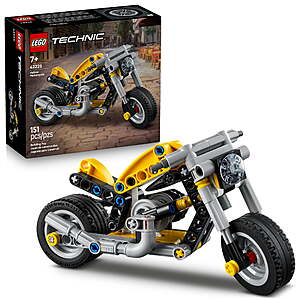 151-Pc LEGO Technic Yellow Motorcycle Toy (42225) $7.29 + Free Shipping w/ Walmart+ or on $35+