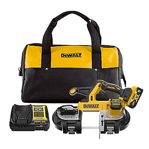 DEWALT 20-Volt 3.375-in Portable Band Saw ( Battery Included and Charger Included ) in Yellow | DCS378P1 $349