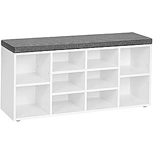 [AC] $59.99* | Vasagle Shoe Storage Bench w/ Cushion Seat (40.9 x 18.9 x 11.8") at Amazon