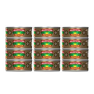 [SnS, AC] $14.13* | 12-Pk 5-Oz Genova Yellowfin Tuna in Olive Oil at Amazon ($1.18 each)