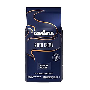 [SnS, AC] $12.89* | 2.2-Lb Lavazza Super Crema Whole Bean Coffee (Medium Espresso Roast) at Amazon
