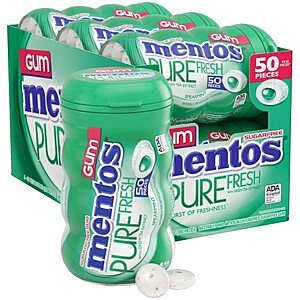 [SnS, AC] $11.07* | 6-Pk 50-Pc Mentos Pure Fresh Sugar Free Gum (Spearmint) at Amazon