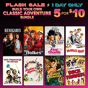 Fanflix:Universal Digital Classic Adventure Titles 5 for $9