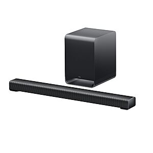 TCL S60K S Series 3.1 Channel Sound Bar with Dolby Atmos, DTS:X, Wireless Subwoofer, Bluetooth Music Streaming, and AI Sonic Auto Room Calibration $199.99