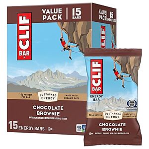 [SnS, AC] $9.97* | 15-Pk 2.4-Oz CLIF BAR Protein Energy Bars (Chocolate Brownie) at Amazon