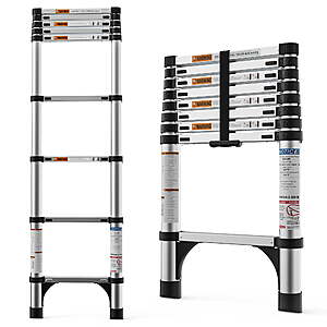 HBTower 8.5FT Aluminum Telescoping Ladder, 330LBS Heavy Duty Capacity $49.99 + Free S&H at Walmart