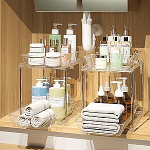 Sevenblue 2-Pack 2-Tier Under Sink Organizer with Pull Out Drawers $13.49 + Free S&H w/ Prime or $35+