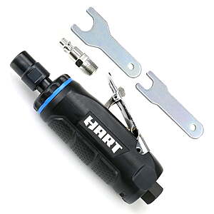 $10.97: HART Air Die Grinder with 25,000 RPM Speed 1/4-Inch Collet and Compact Aluminum Housing at Walmart.com