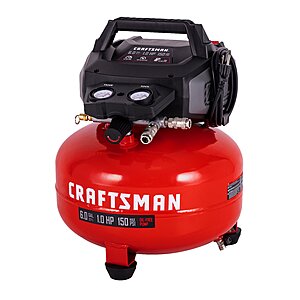 CRAFTSMAN 6-Gallon Portable Electric 150 PSI Pancake Air Compressor $99 + Free S&H at Lowe's