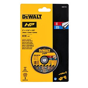 Dewalt 3IN Bonded Cutting Wheel 3PACK (DW8711P3) $7.30 + Free S&H w/ Prime or $35+