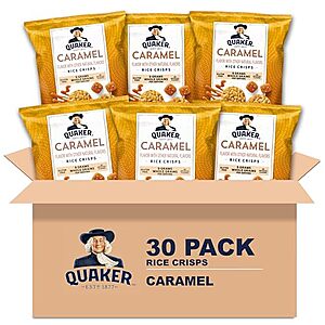 [SnS] $15.81 | 30-Pack 0.91-Oz Quaker Rice Crisps (Caramel) at Amazon (52.7￠ each)