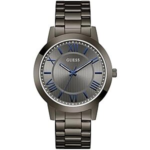 [NEW, AC] $66.31 | Guess Men's 44mm Watch - Gunmetal Stainless Steel Strap Gunmetal Dial Gunmetal Case at Amazon