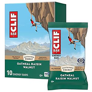 [SnS, AC] $8.35 | 10-Pack 2.4-Oz Clif Bar Energy Bars (Oatmeal Raisin Walnut) at Amazon