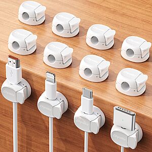 12-Pack Chfeila Dual Spring + Clasp Cable Management Cord Organizers $6.50 @ Amazon