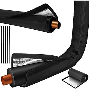 72" x 10.2" Kanosan Flexible 600D Outdoor HVAC Copper Pipe Insulation Cover $9.50 @ Amazon