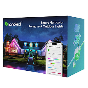 100' Nanoleaf Smart Multicolor Permanent Outdoor LED Lighting $65 + Free Shipping